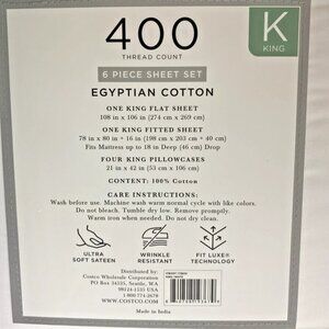 Hotel Signature Sateen Egyptian Cotton 400 Thread Count 6-Piece Sheet Set